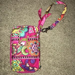 Vera Bradley wristlet with phone holder